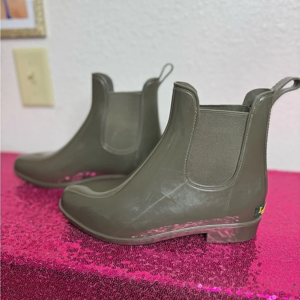 RALPH LAUREN 💚 Women’s Ankle Pull-On Classic Rain Boots (Size 7)